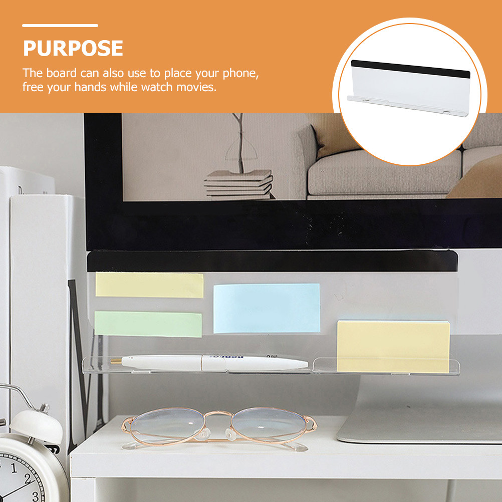 Sticky Memo Holder - Monitor Memo Board Transparent Adhesive Message