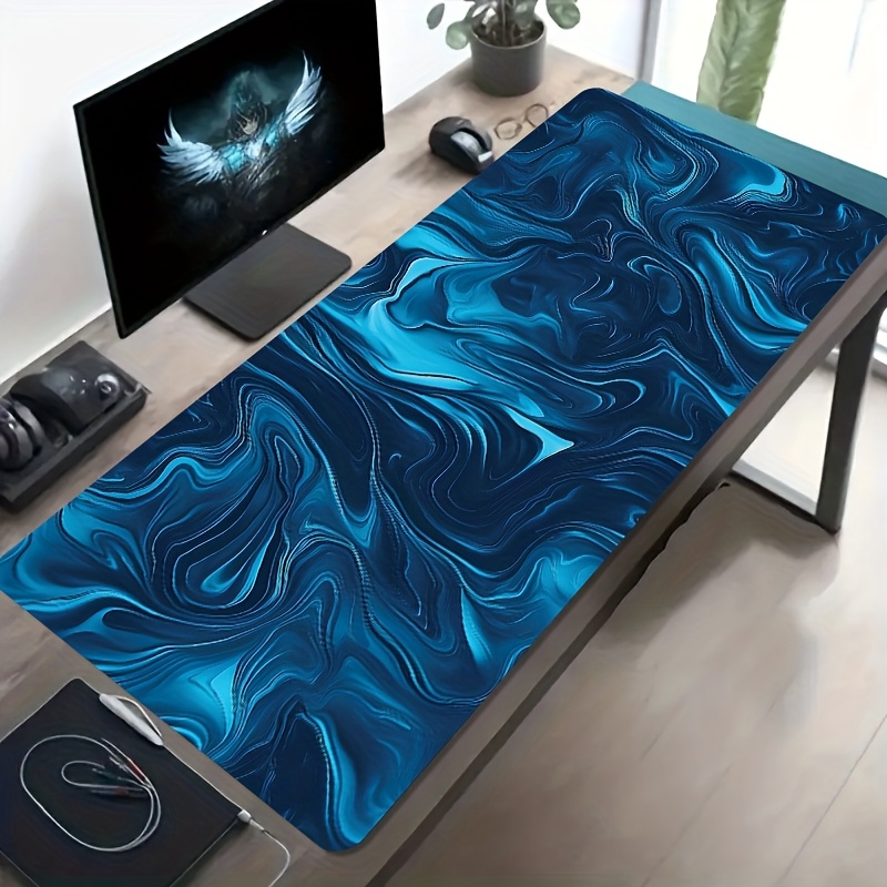 Desk Setup Blue - Deep Blue Fluid Gradient Extra Large