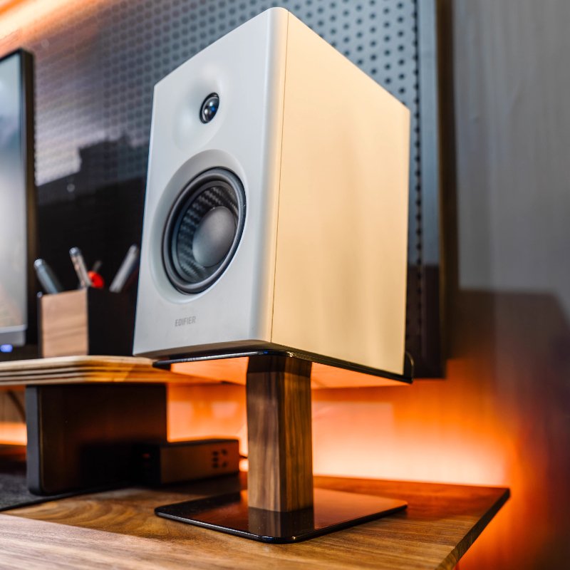 Monitor Riser Wood - Black Walnut Speaker Stand Desktop Speaker
