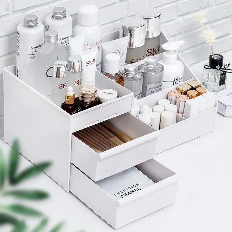 Desk Setup Shelves - 1pc White New Drawer Makeup Storage