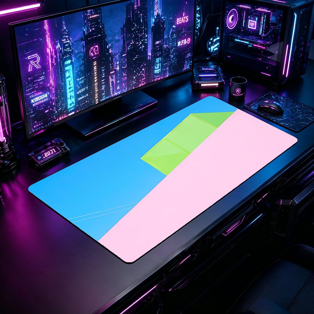 Desk Setup Blue - Gaming Mouse Pad MMorandi Green Blue