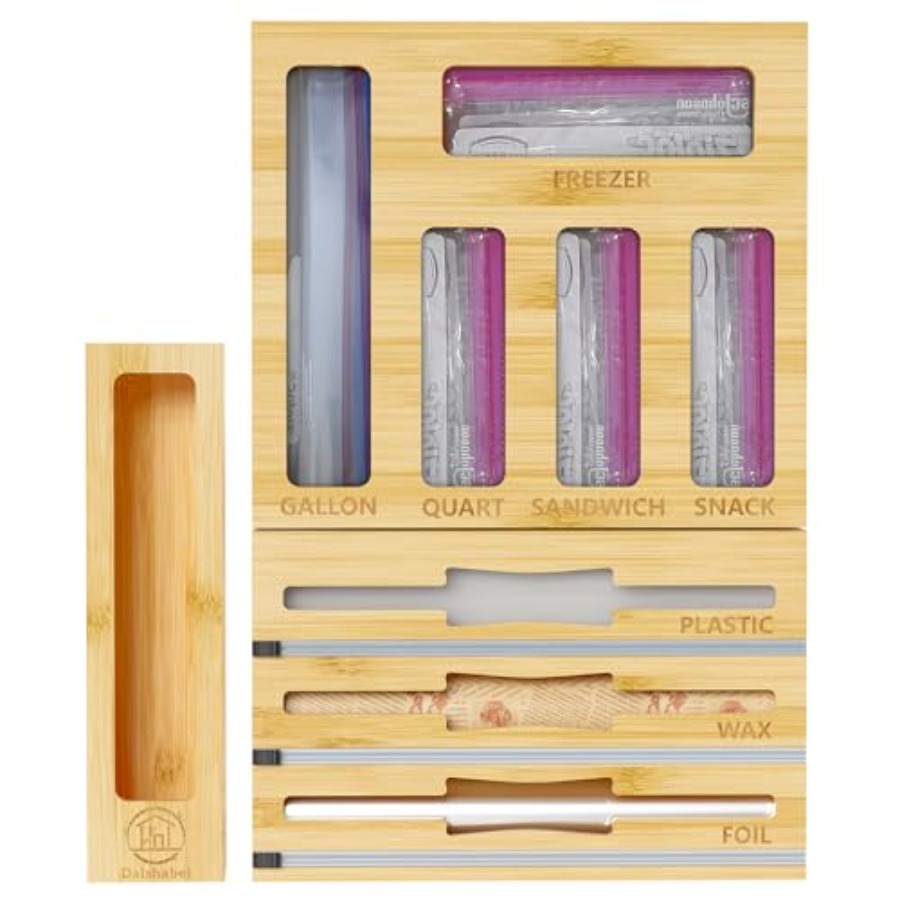 Drawer Organizer Bamboo - 9 IN1 Bamboo Storage Bag Drawer