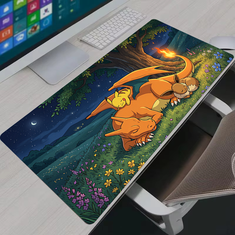 Desk Setup Cozy - Mouse Pad Anime PC Gamer Cabinet