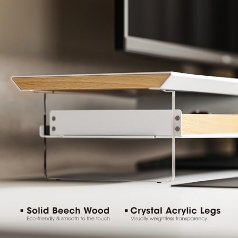Dual Monitor Stand with Drawer - Monitor Riser Wood 리뷰 및 가격