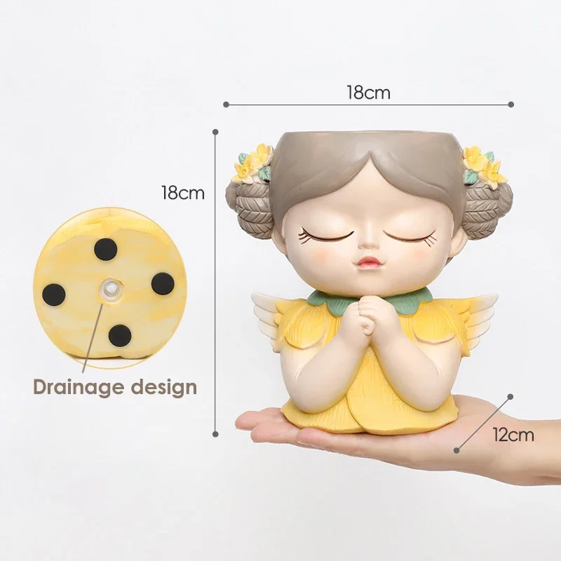 7 inch Cute Angel Girl Face Pl - Desk Setup Plant 리뷰 및 가격