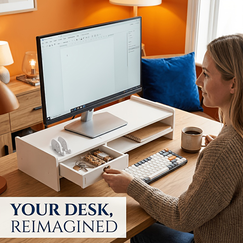 Minimalist White PVC Monitor S - Monitor Riser Wood 리뷰 및 가격