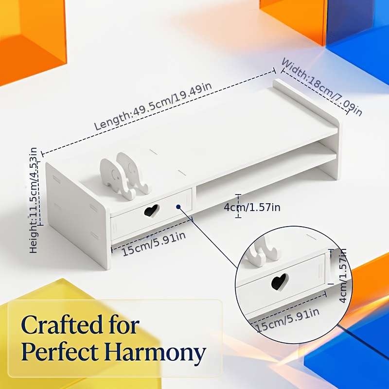 Minimalist White PVC Monitor S - Monitor Riser Wood 리뷰 및 가격