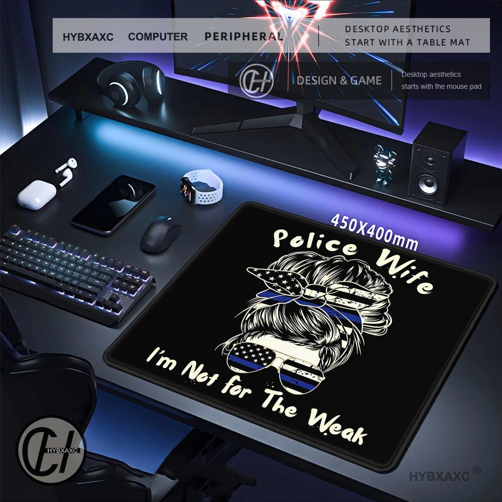 HYBXAXC Police Wife Mouse Pad  - Desk Setup Blue 리뷰 및 가격