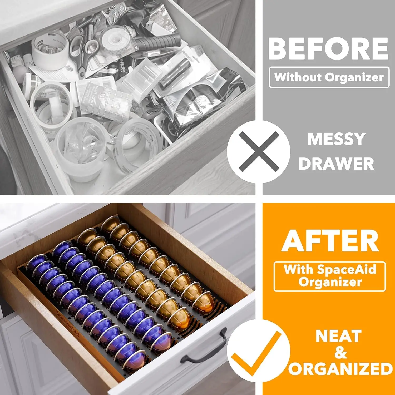 Coffee Pod Holder Drawer Organ - Drawer Organizer Bamboo 리뷰 및 가격