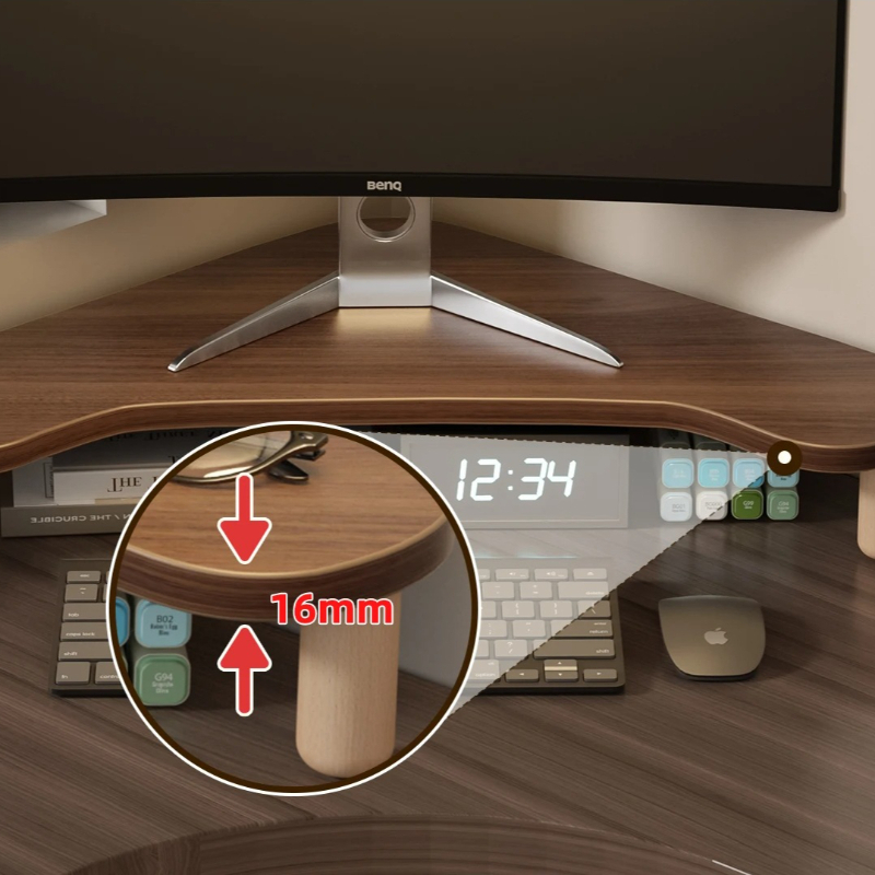 Corner Computer Stand, Triangl - Monitor Riser Wood 리뷰 및 가격