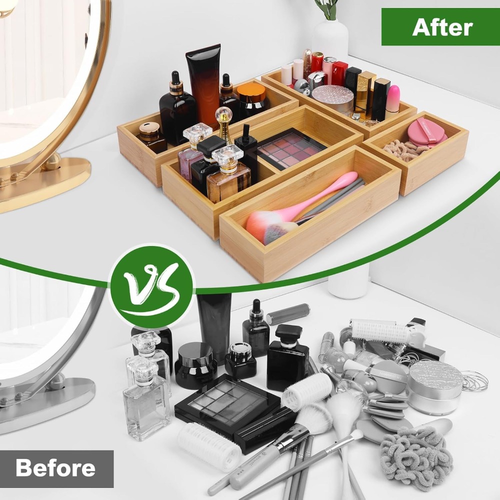5-Piece Bamboo Drawer Organize - Drawer Organizer Bamboo 리뷰 및 가격