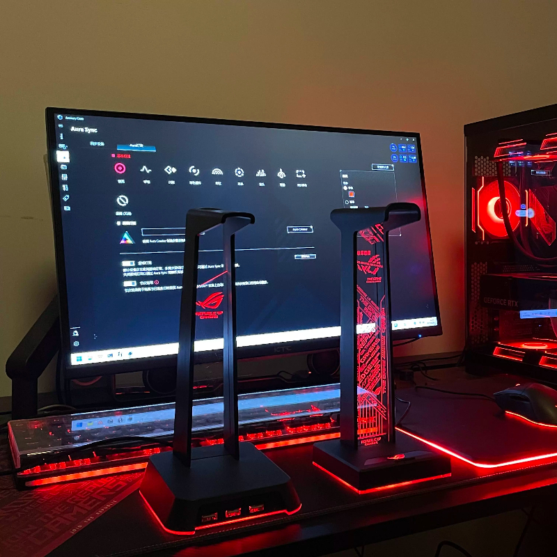 RGB Gaming Headphone Stand wit - Desk Setup Headphone Stand 리뷰 및 가격
