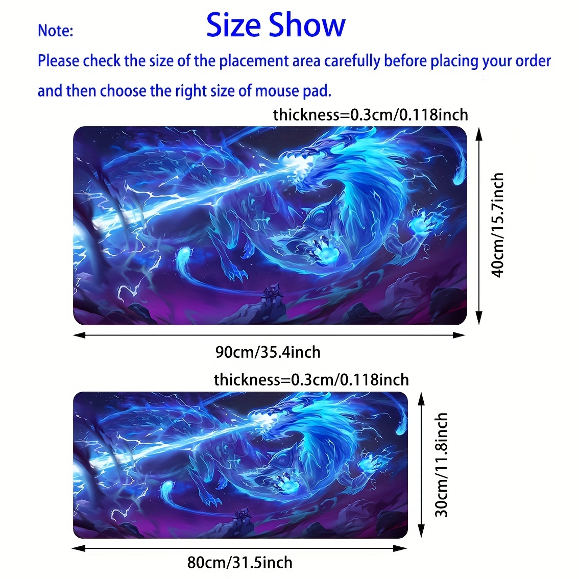 Blue Dragon Mouse Pad Speed Mo - Desk Setup Blue 리뷰 및 가격
