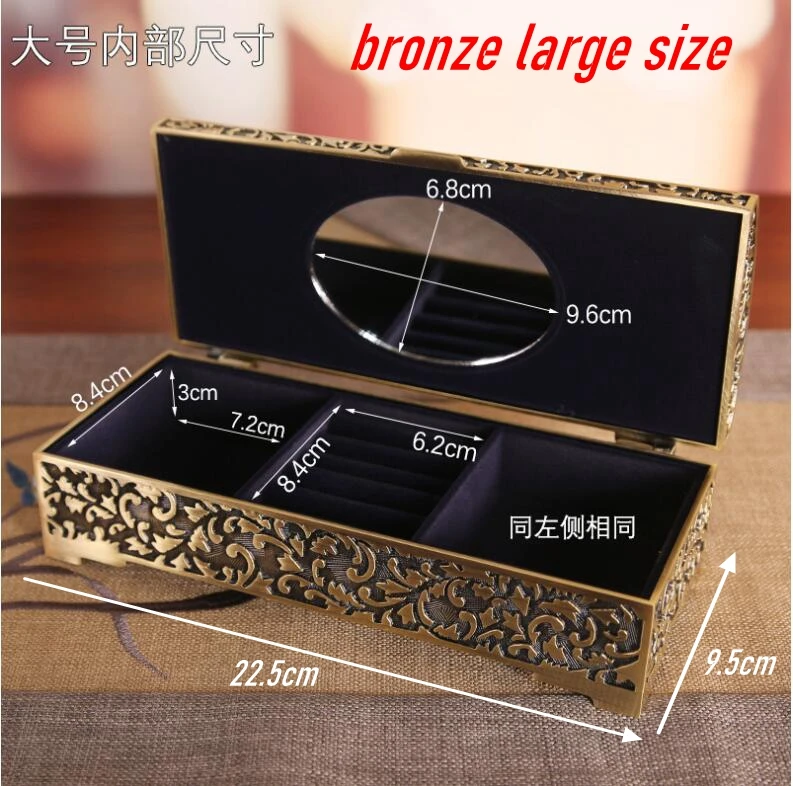 Europe Retro Metal Jewelry Box - Drawer Organizer Bamboo 리뷰 및 가격