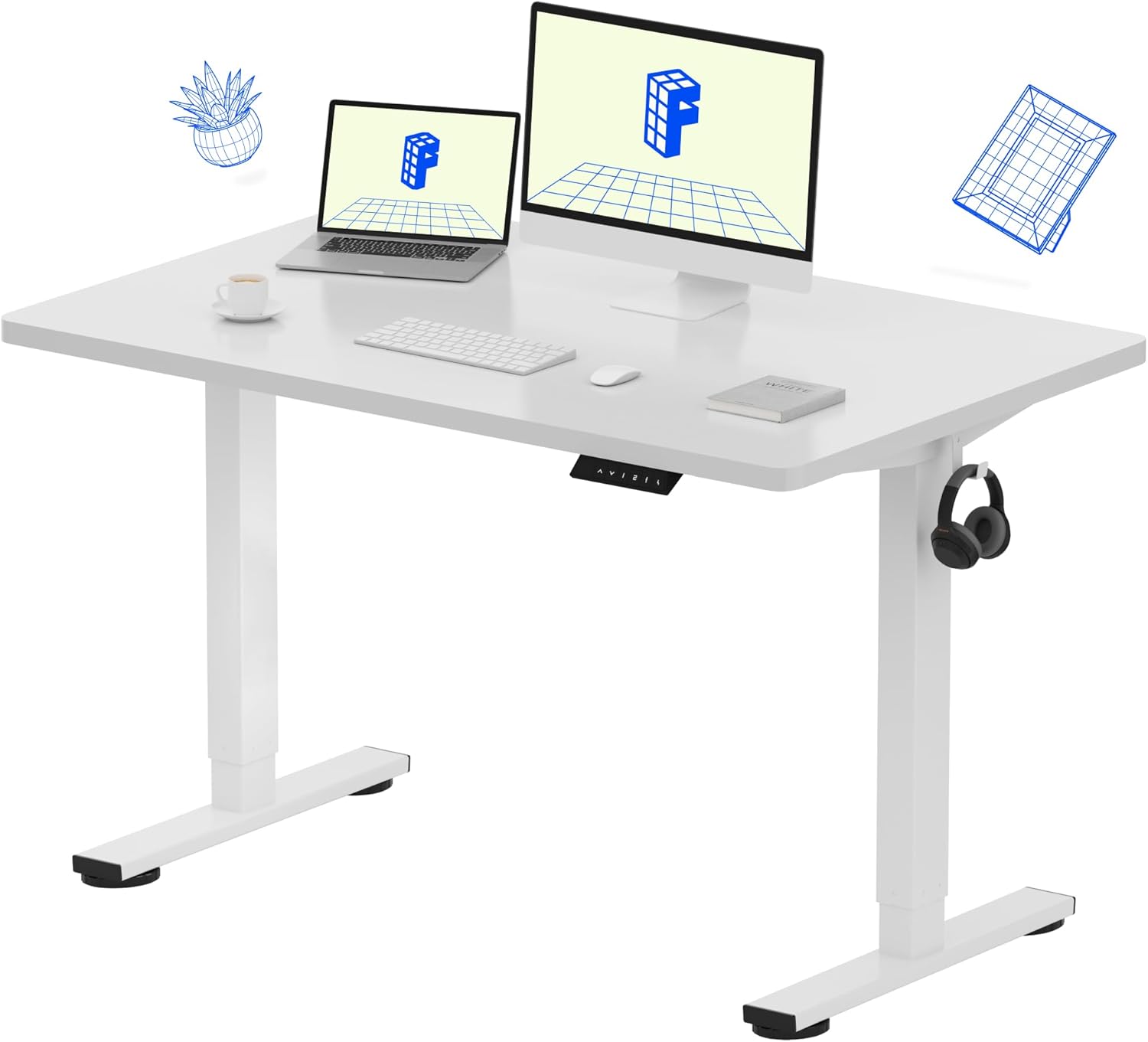 Electric Standing Desk 48'x30' - Desk Setup White 리뷰 및 가격