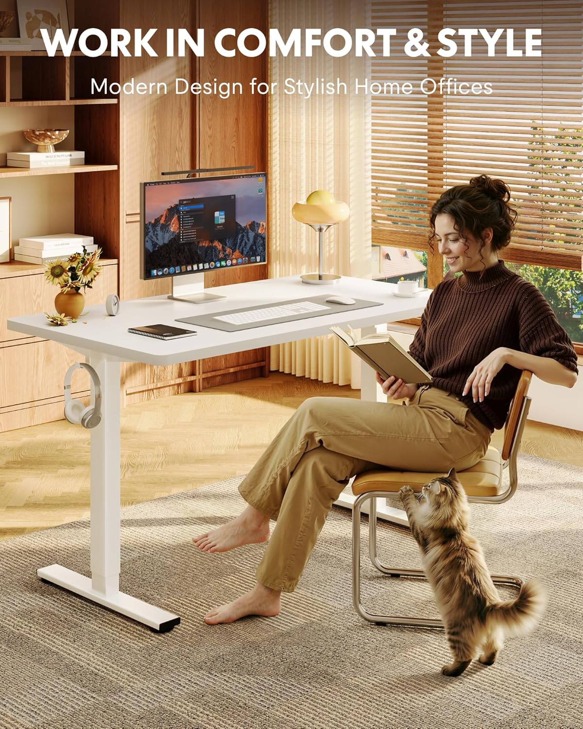 Electric Standing Desk 48'x30' - Desk Setup White 리뷰 및 가격