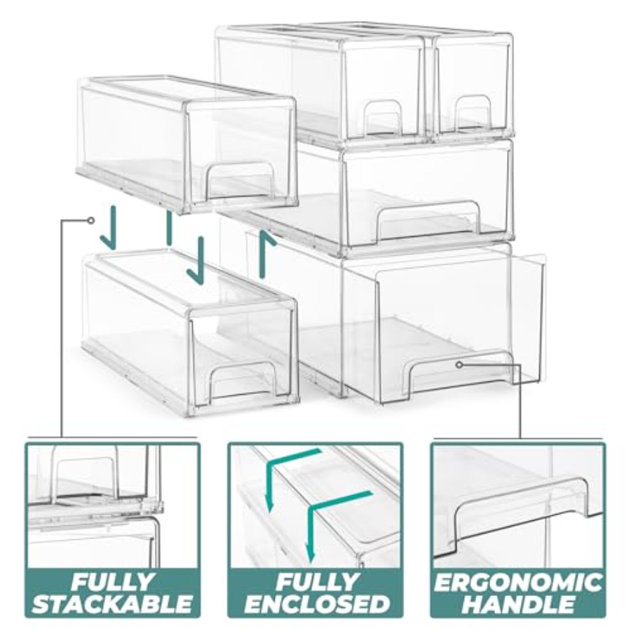 Clear Plastic Organizer Bins w - Drawer Organizer Bamboo 리뷰 및 가격