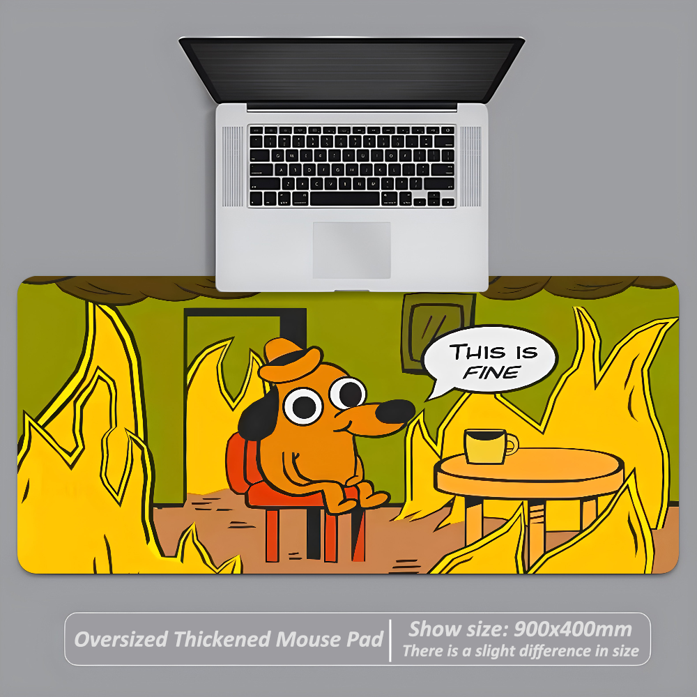This Is Fine Dog Dachshund Mou - Desk Setup Cozy 리뷰 및 가격