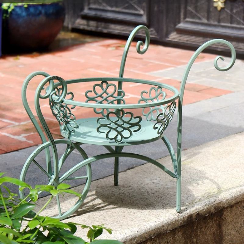 Iron Flower Planter Cart Garde - Desk Setup White 리뷰 및 가격