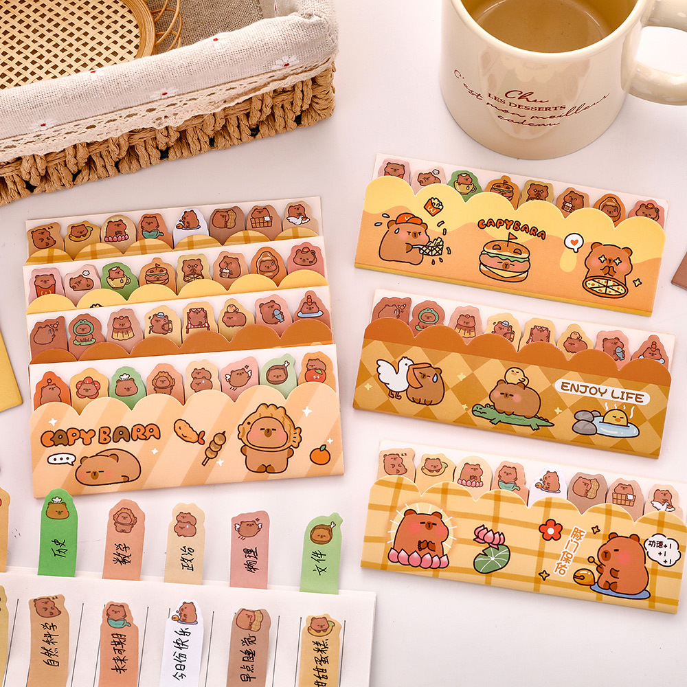 Kawaii Capybara Standing in Li - Sticky Memo Holder 리뷰 및 가격