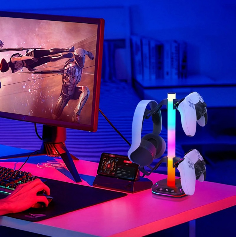 RGB Gaming Headset Stand with  - Desk Setup Headphone Stand 리뷰 및 가격