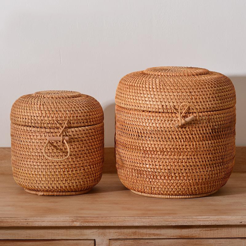 Handwoven Rattan Tea Storage B - Drawer Organizer Bamboo 리뷰 및 가격