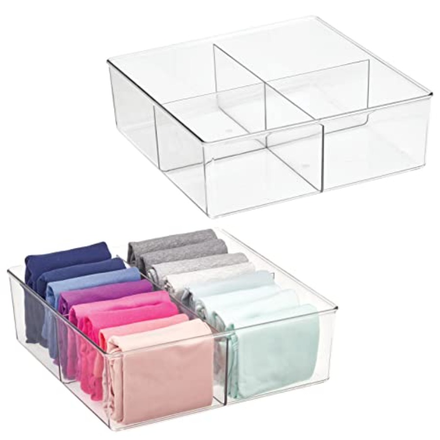 Plastic 4 Compartment Divided  - Drawer Organizer Bamboo 리뷰 및 가격