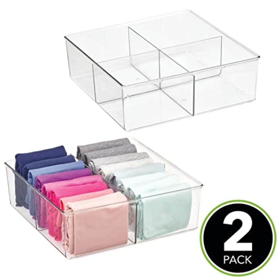 Plastic 4 Compartment Divided  - Drawer Organizer Bamboo 리뷰 및 가격