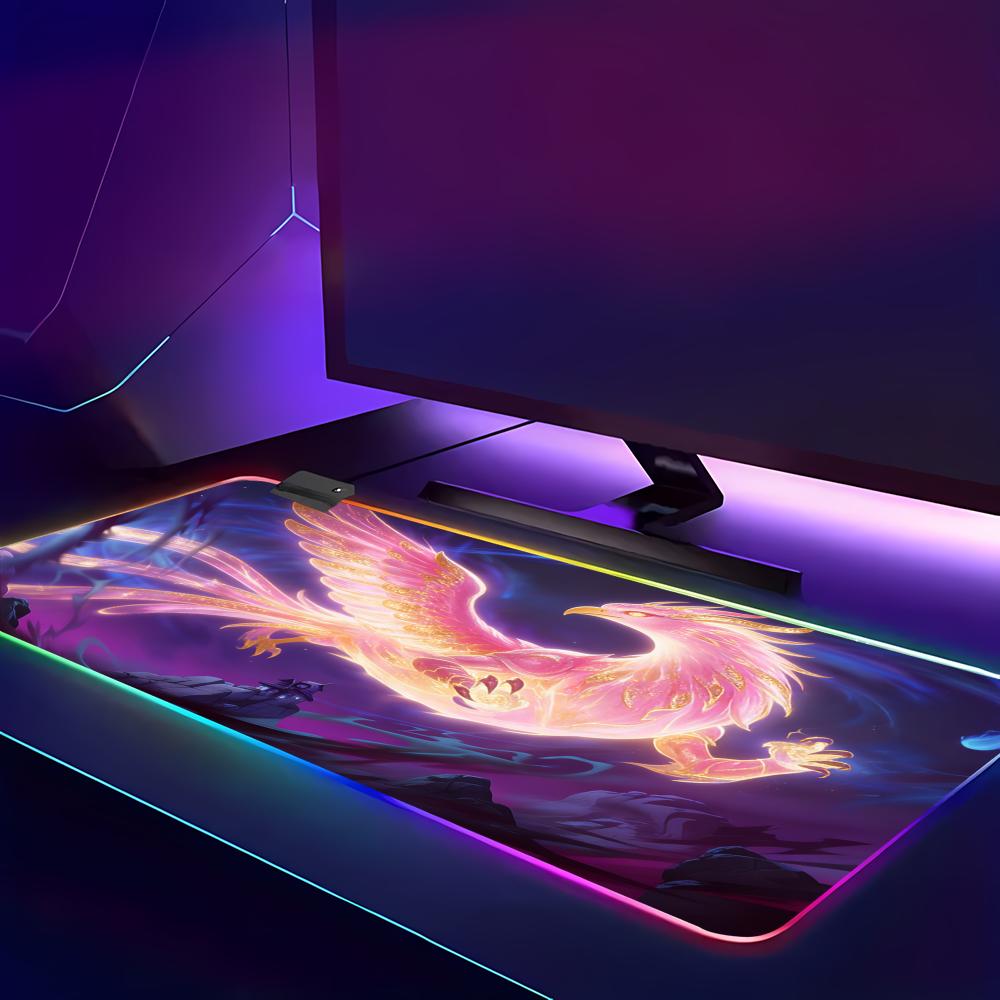 RGB LED Blue Dragon Mouse Pad  - Desk Setup Blue 리뷰 및 가격