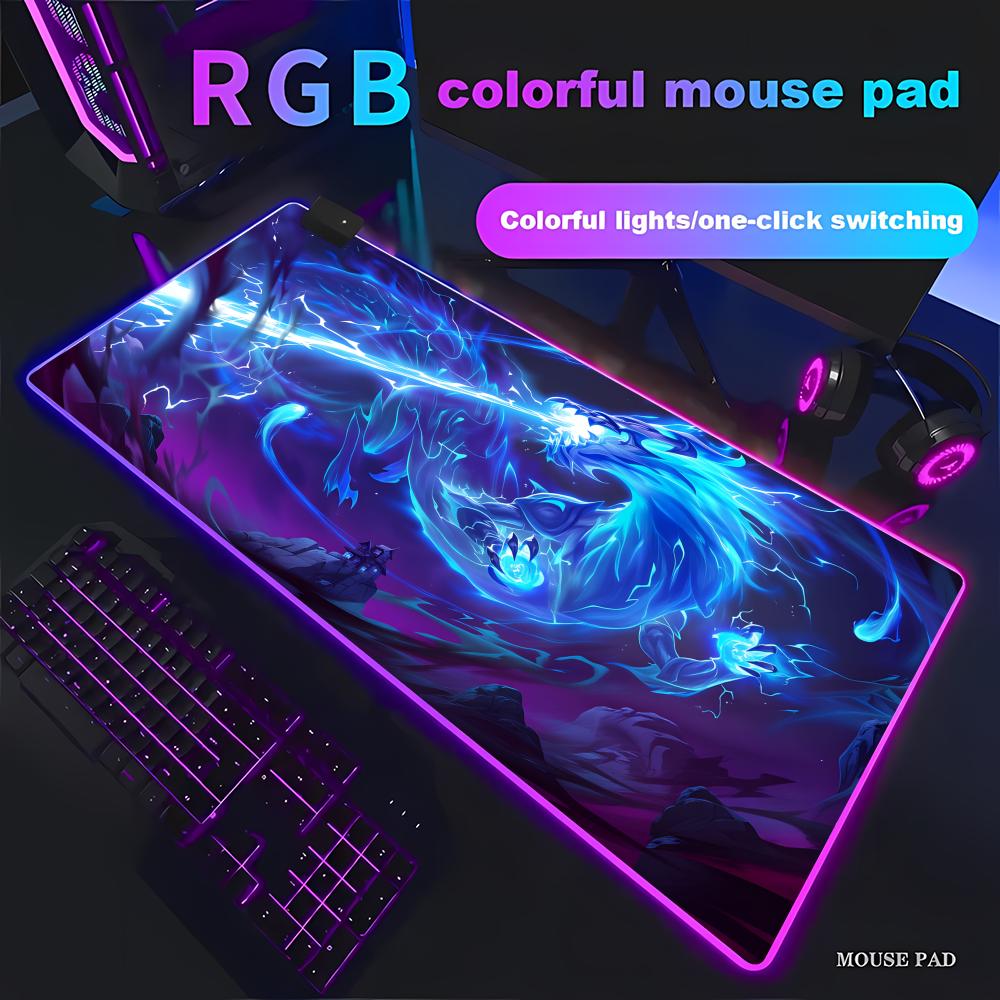 RGB LED Blue Dragon Mouse Pad  - Desk Setup Blue 리뷰 및 가격