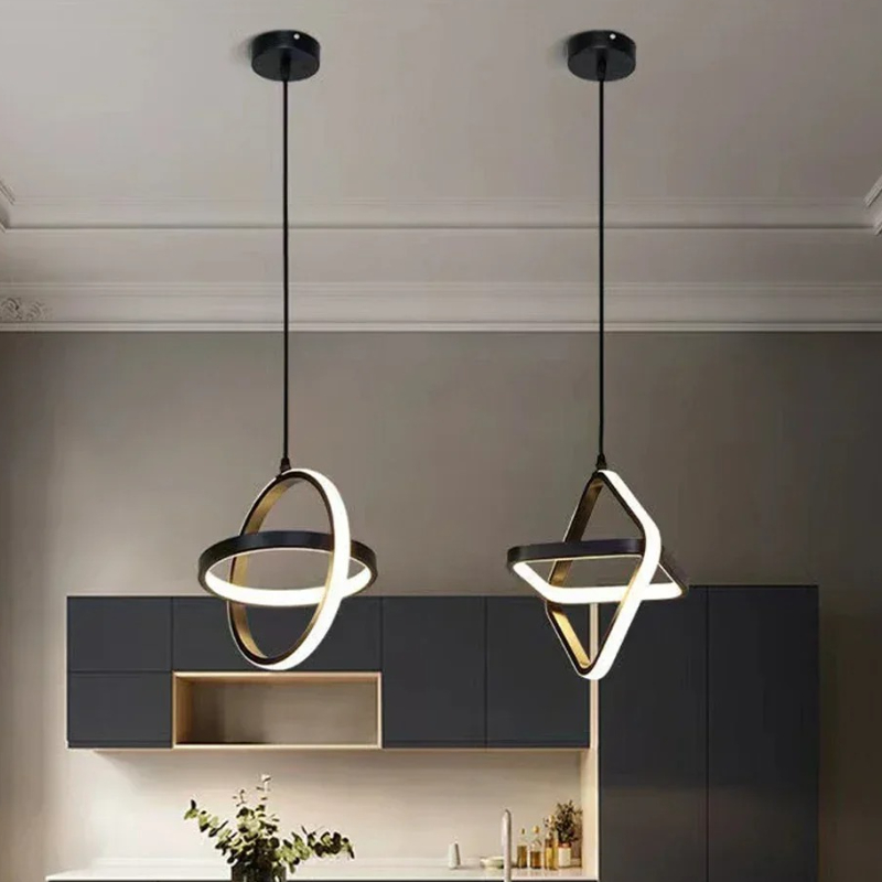 Modern LED Pendant Light Black - Desk Setup White 리뷰 및 가격