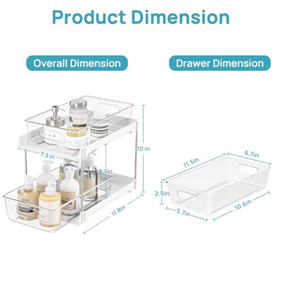 4 Pack Bathroom Organizer 2 Ti - Drawer Organizer Bamboo 리뷰 및 가격