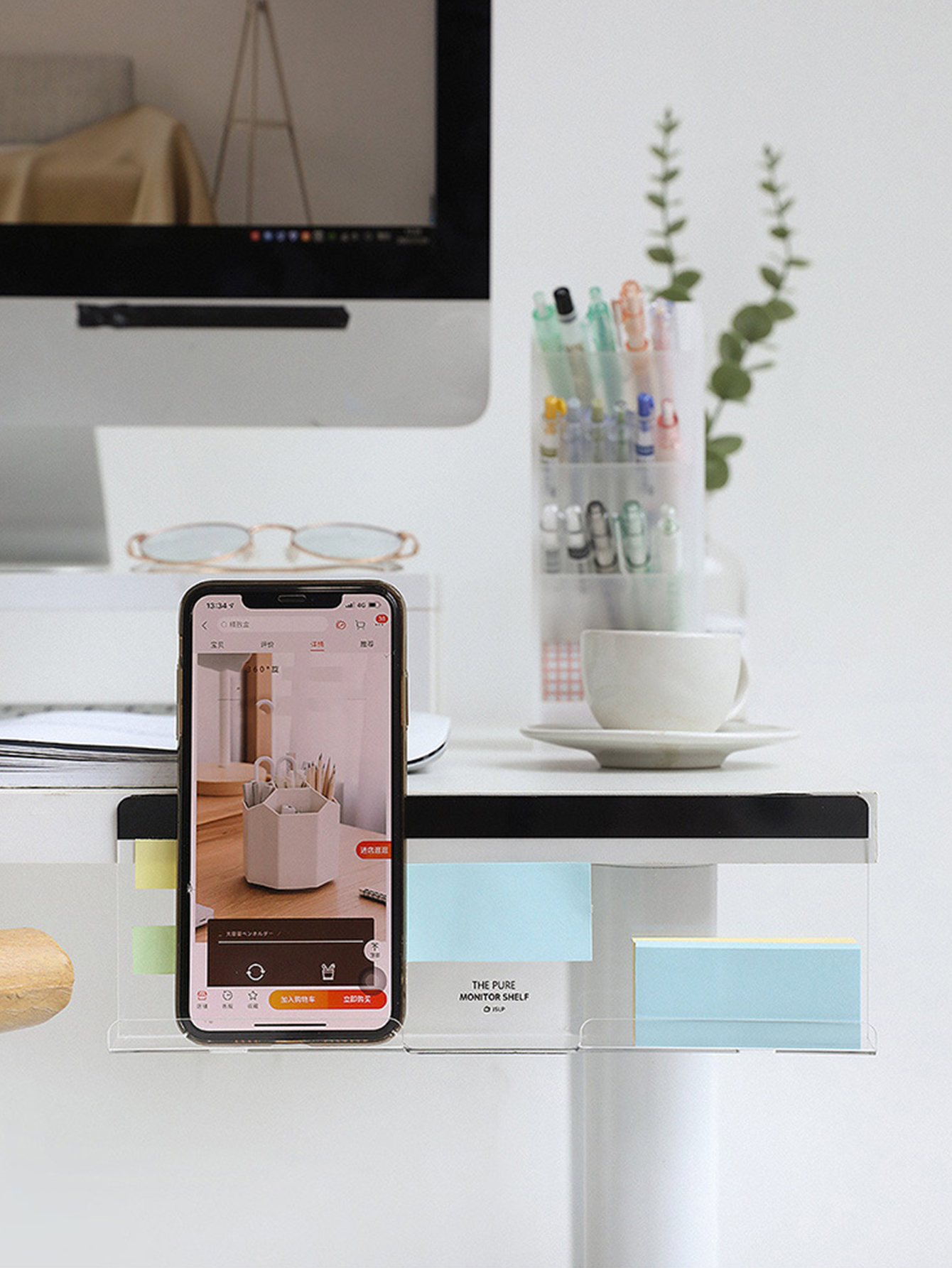 Clear Acrylic Monitor Memo Boa - Sticky Memo Holder 리뷰 및 가격