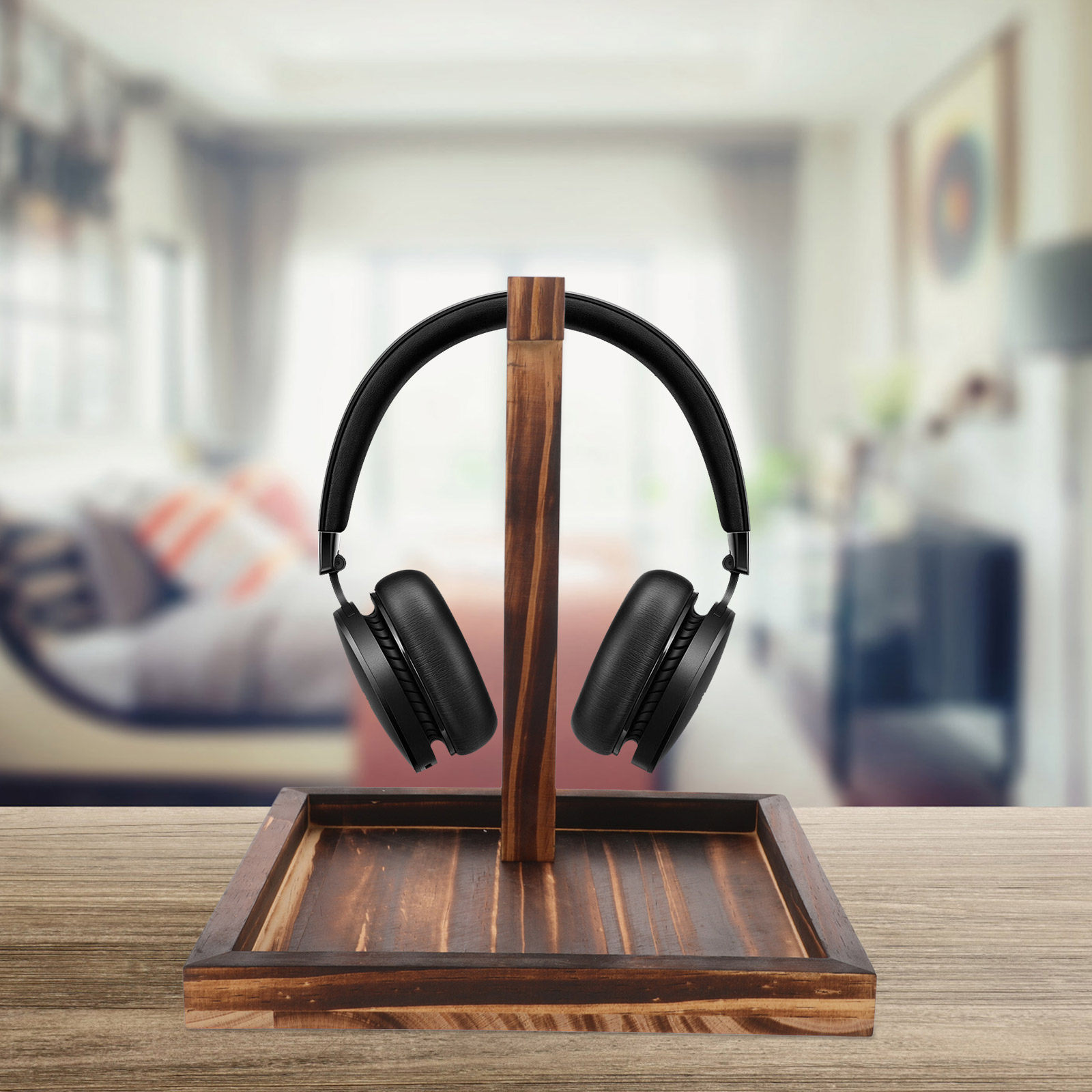 Solid Wood Headphone Stand for - Desk Setup Headphone Stand 리뷰 및 가격