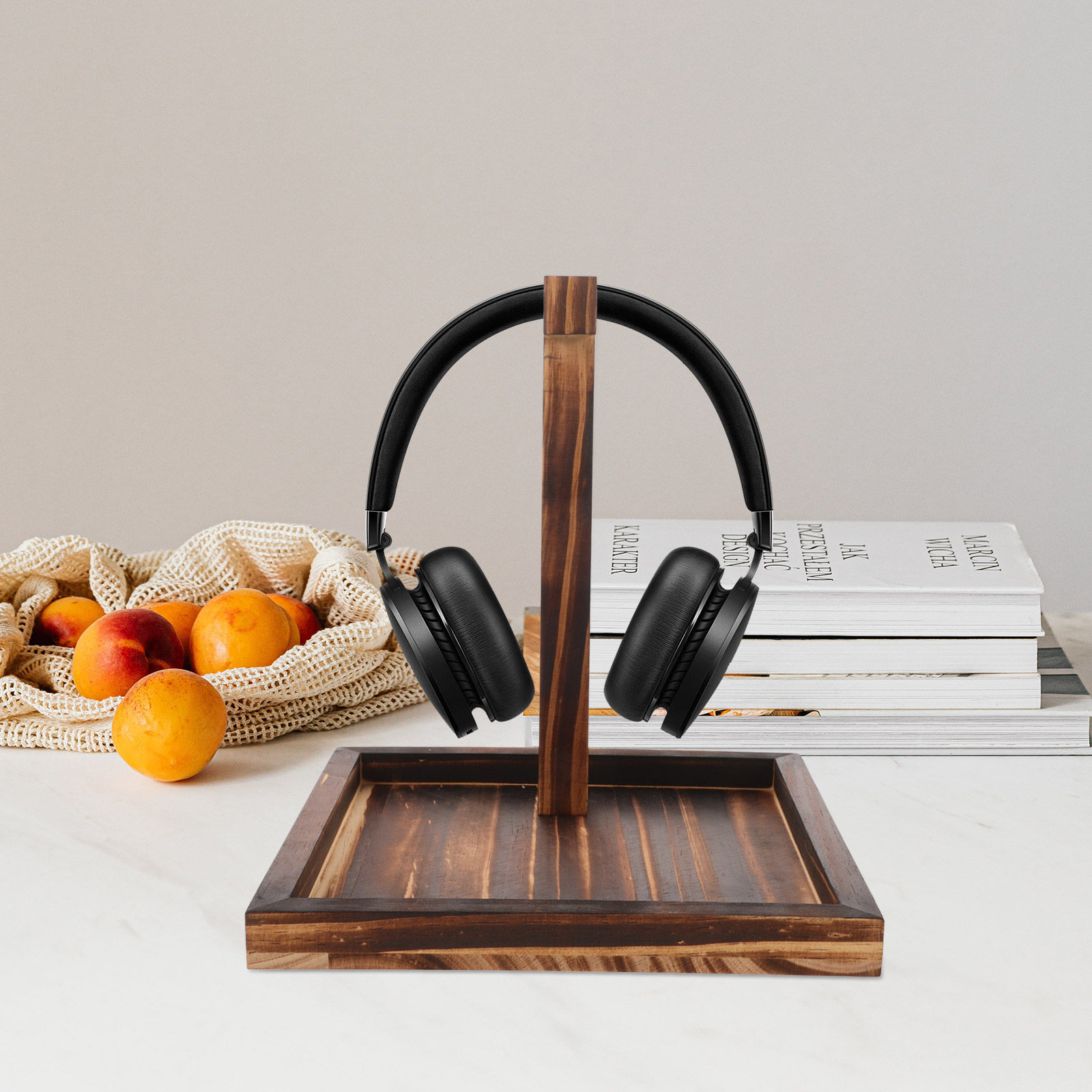 Solid Wood Headphone Stand for - Desk Setup Headphone Stand 리뷰 및 가격