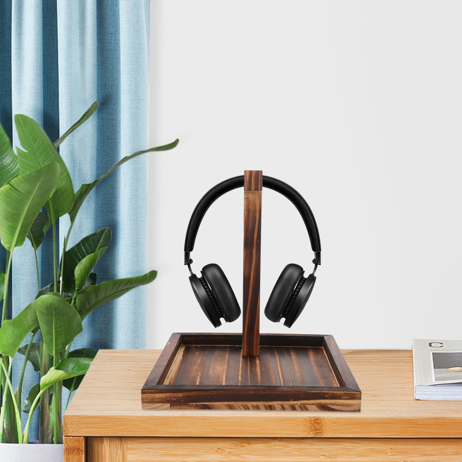 Solid Wood Headphone Stand Des - Desk Setup Headphone Stand 리뷰 및 가격