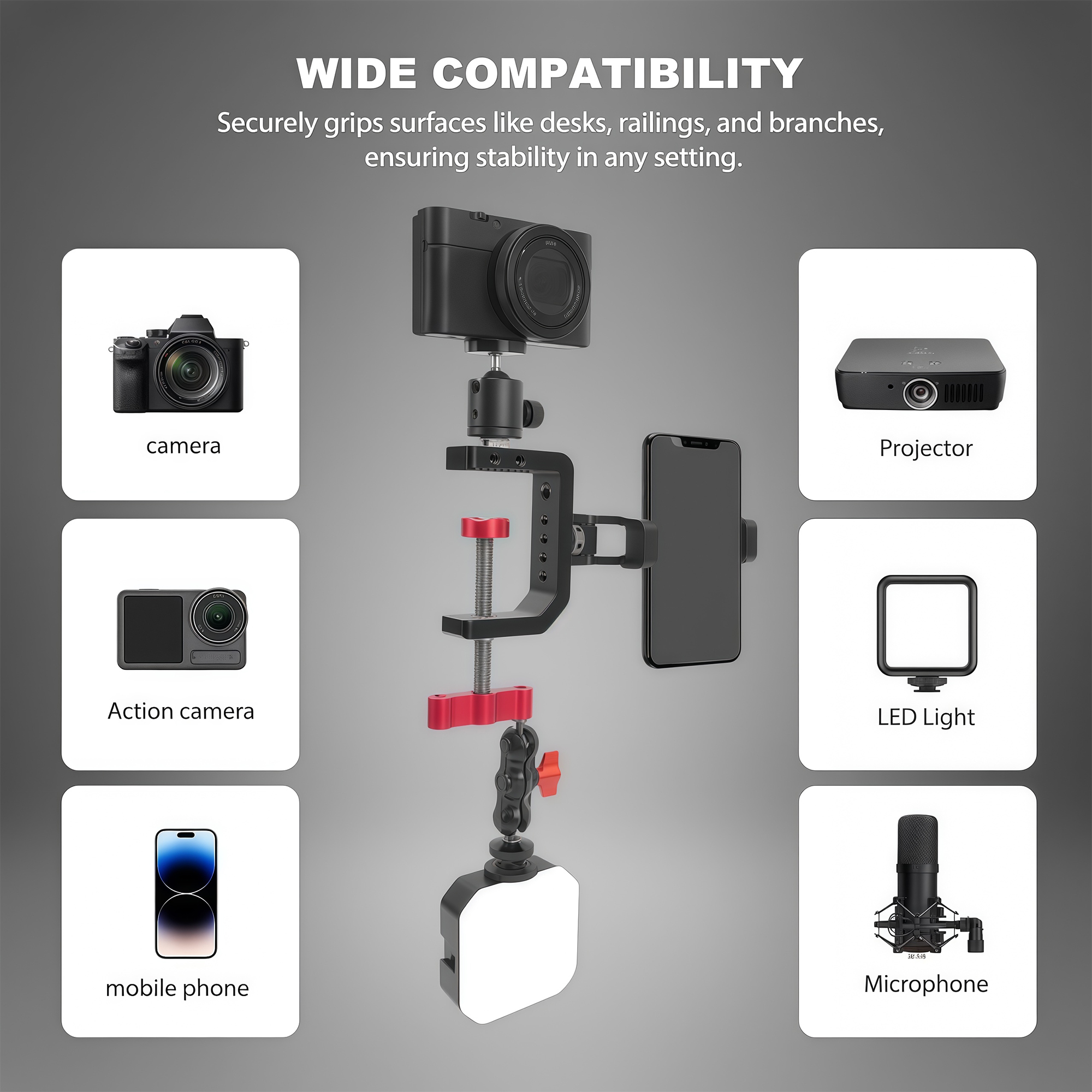 Lanxire Aluminum C-Clamp Desk  - Monitor Arm Clamp 리뷰 및 가격