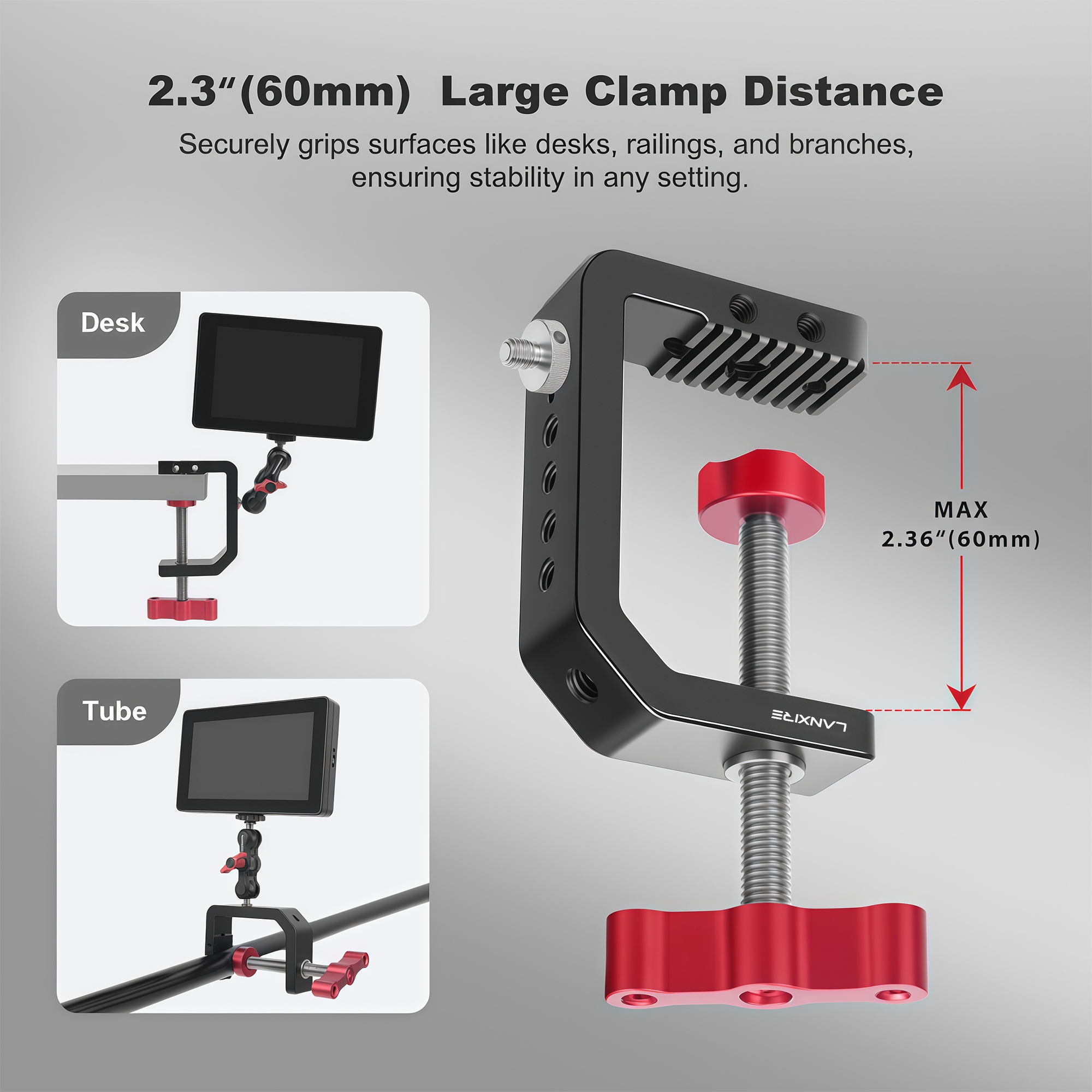Lanxire Aluminum C-Clamp Desk  - Monitor Arm Clamp 리뷰 및 가격