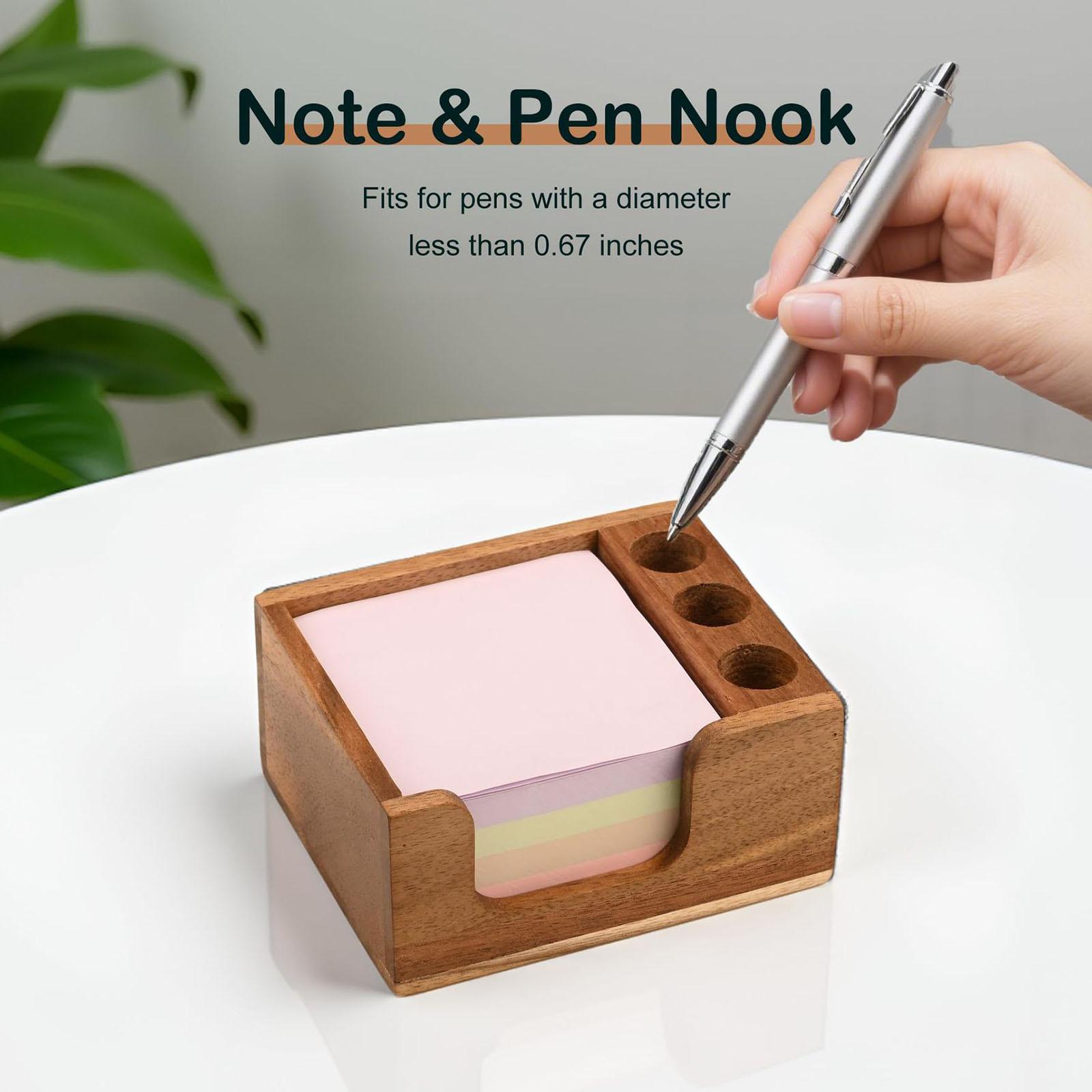Acacia Wood Sticky Note Holder - Sticky Memo Holder 리뷰 및 가격