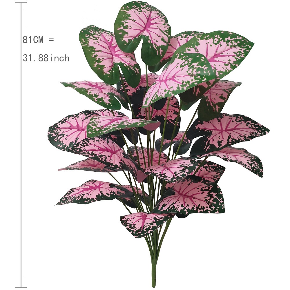 Pink Leaf Potted Plants Fake A - Desk Setup Plant 리뷰 및 가격