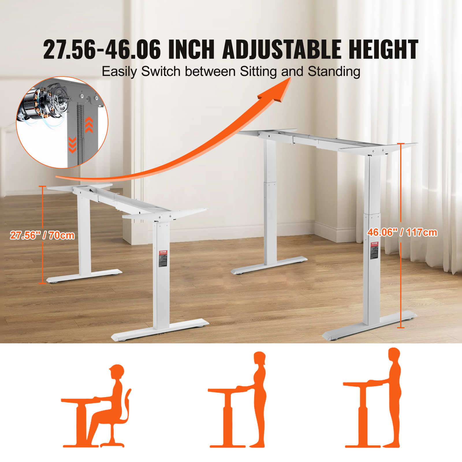 SucceBuy Standing Desk Frame   - Desk Setup White 리뷰 및 가격