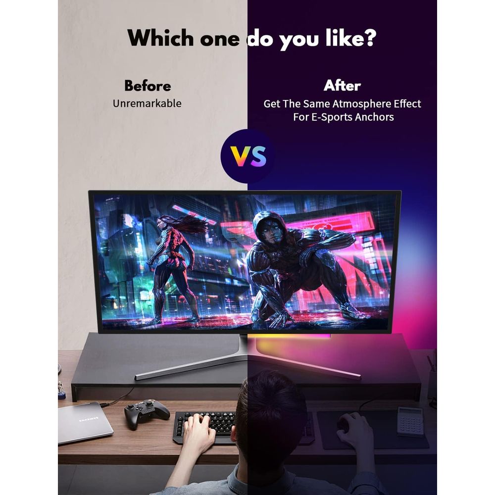 12 5V USB-Powered RGB Light Ba - Desk Setup Options 리뷰 및 가격