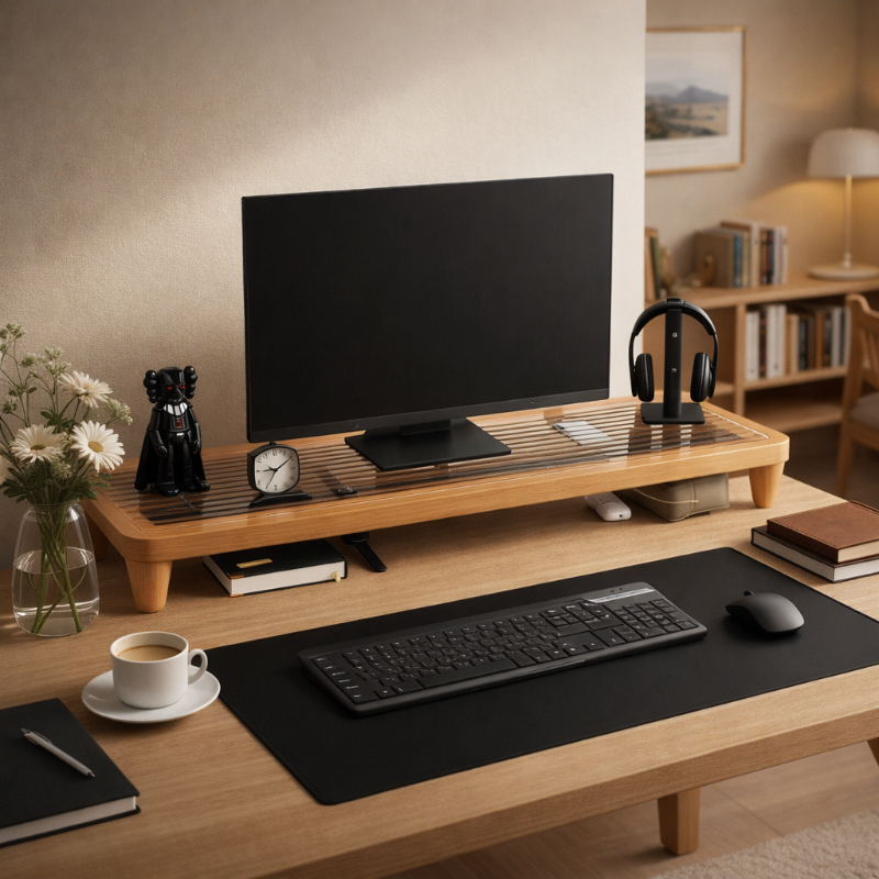 Desk Riser Monitor Stand with  - Monitor Riser Wood 리뷰 및 가격