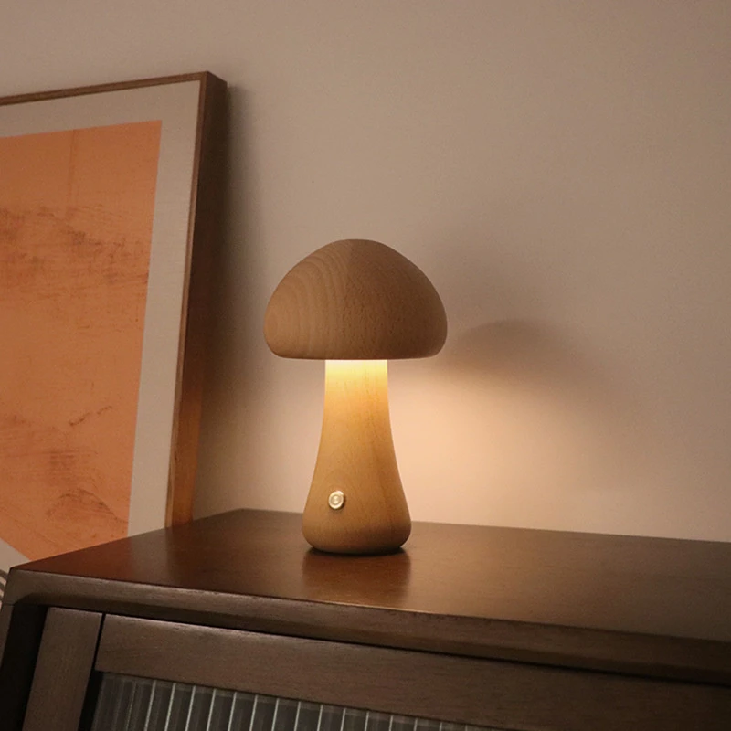 Cute Mushroom LED Night Light  - Desk Setup White 리뷰 및 가격