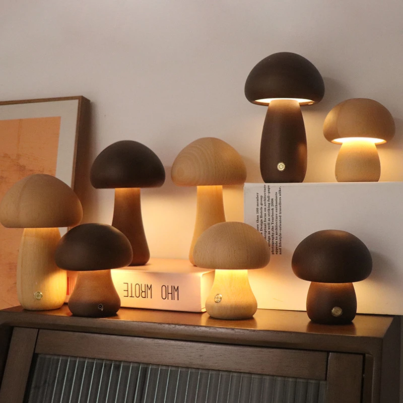 Cute Mushroom LED Night Light  - Desk Setup White 리뷰 및 가격