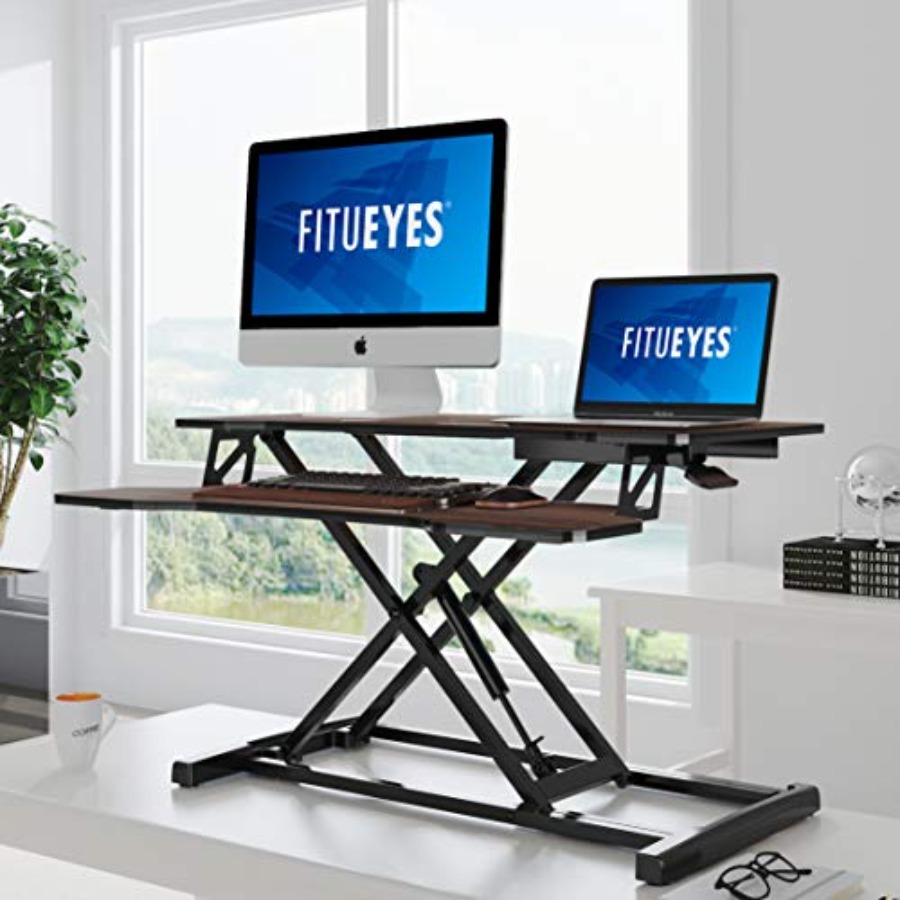Height Adjustable Standing Des - Monitor Riser Wood 리뷰 및 가격