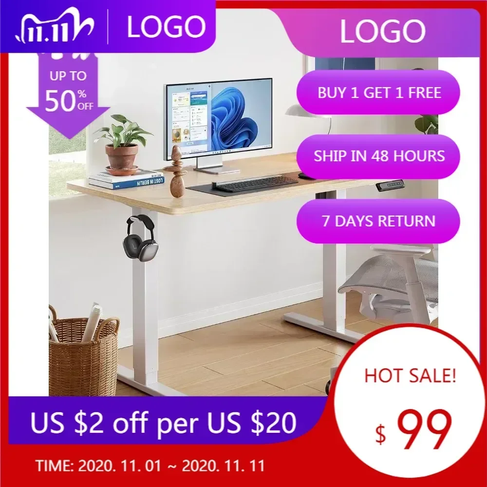 HUANUO 55 x 28 Electric Standi - Desk Setup Headphone Stand 리뷰 및 가격