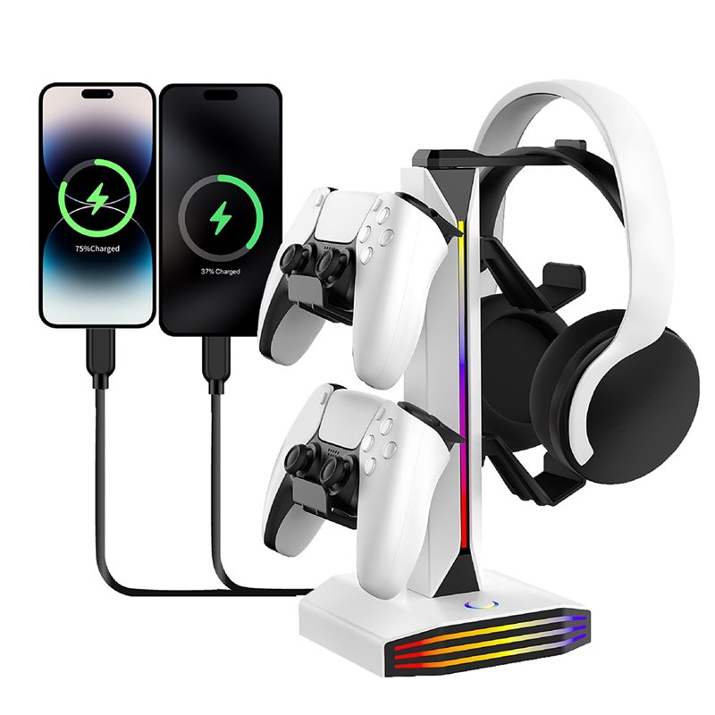 B47C RGB Earphone Rack For PC  - Desk Setup Headphone Stand 리뷰 및 가격