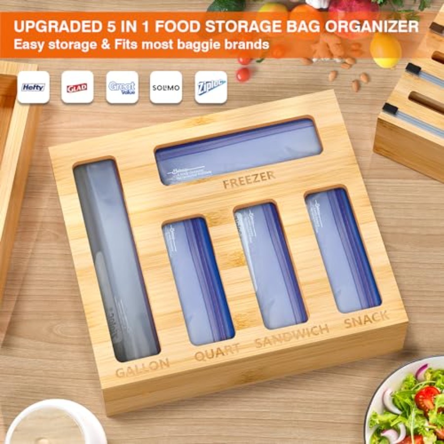 9 IN1 Bamboo Storage Bag Drawe - Drawer Organizer Bamboo 리뷰 및 가격