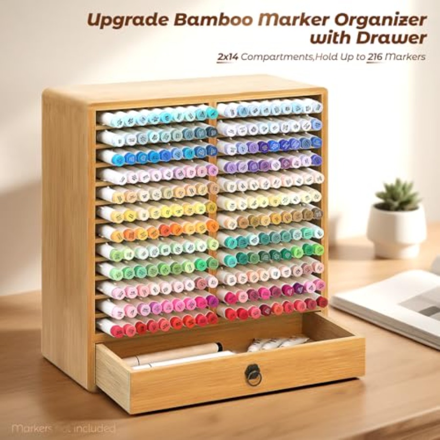 Marker Organizer for 216 Marke - Drawer Organizer Bamboo 리뷰 및 가격
